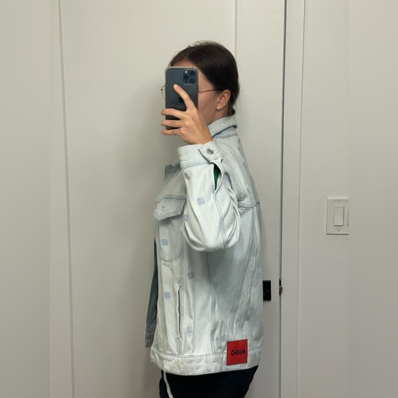 Hugo Boss oversize-fit denim jacket with logo - Picture 8 of 9